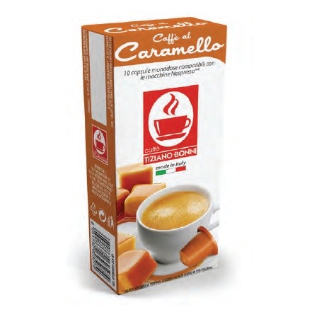 Le Bonifieur toffee flavour coffee capsule, Nespresso® compatible.